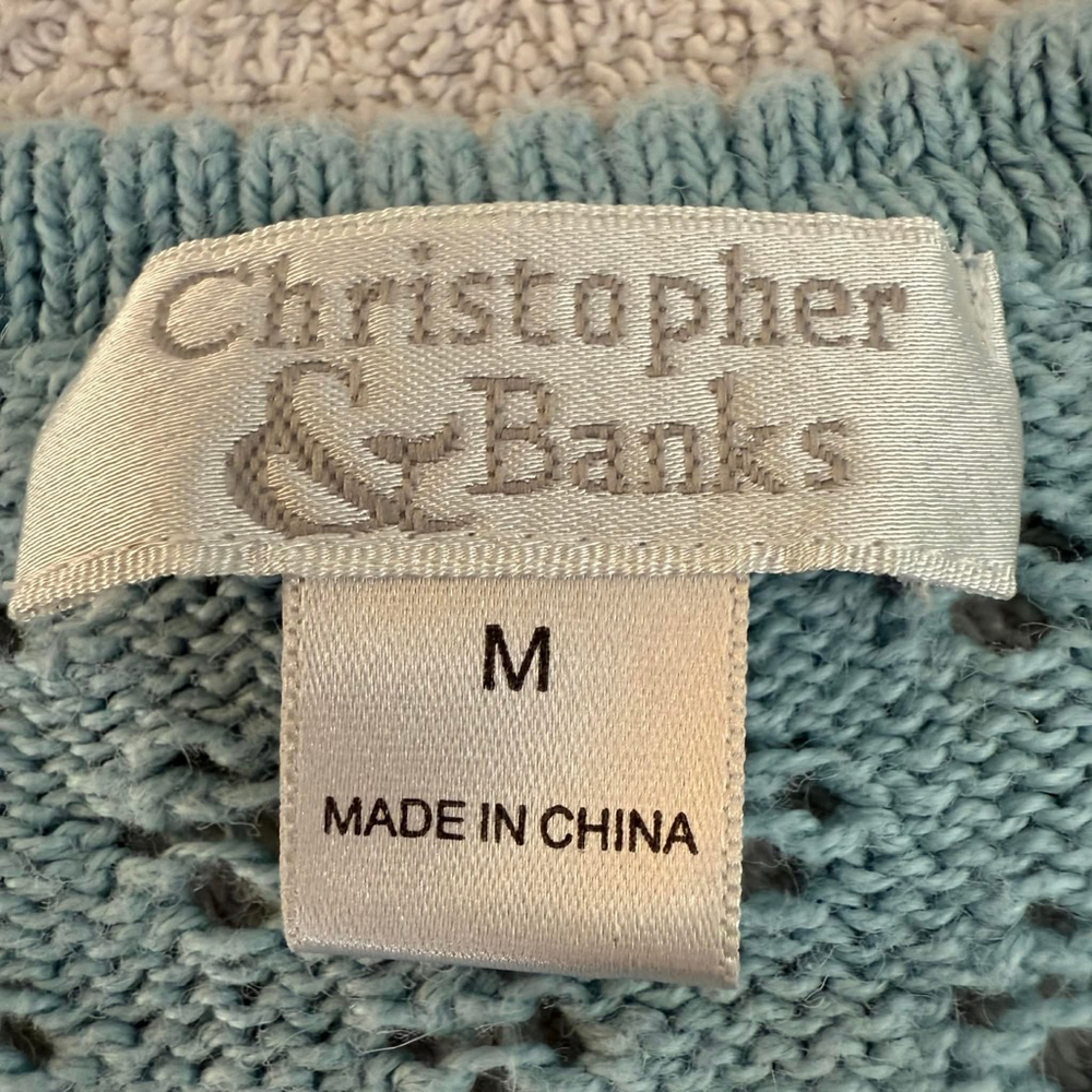 Women's Christopher & Banks Light Blue Shrug Sweater M - Picture 5 of 10